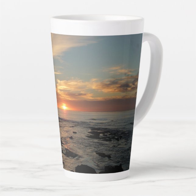 San Diego Sunset II California Seascape Latte Mug (Right Angle)