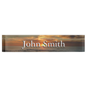 San Diego Sunset II California Seascape Nameplate