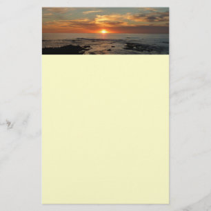 San Diego Sunset II California Seascape Stationery