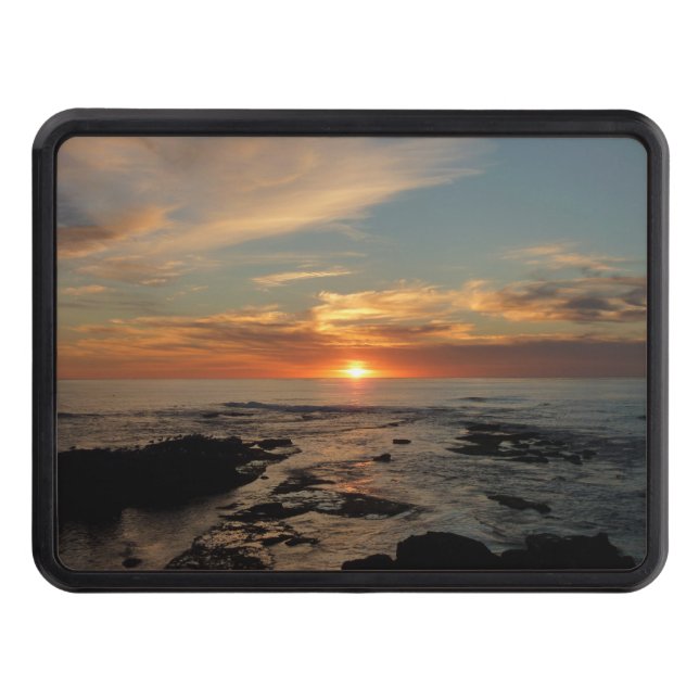 San Diego Sunset II California Seascape Trailer Hitch Cover (Front)