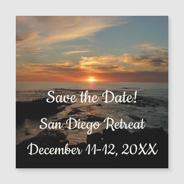 San Diego Sunset II Save the Date (Front)