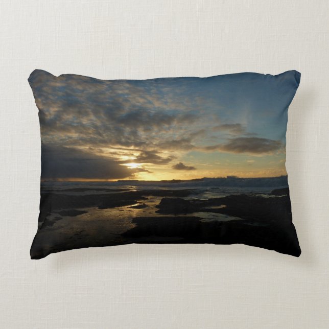 San Diego Sunset III Stunning California Landscape Decorative Pillow (Front)