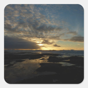 San Diego Sunset III Stunning California Landscape Square Sticker