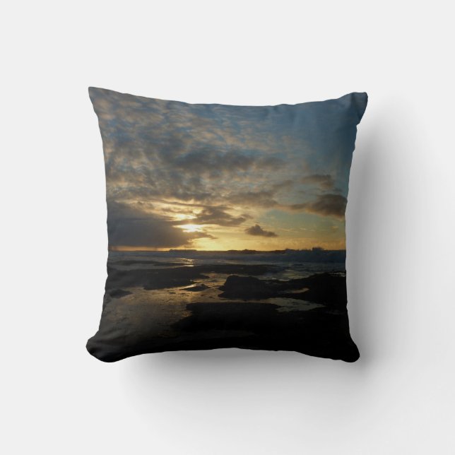 San Diego Sunset III Stunning California Landscape Throw Pillow (Front)