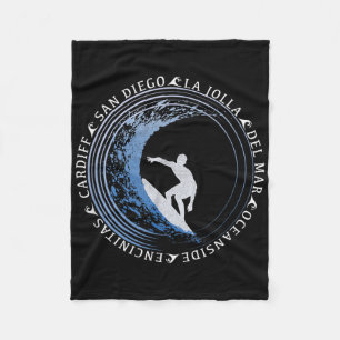 San Diego Surf _ San Diego Beach Gift _1 Fleece Blanket