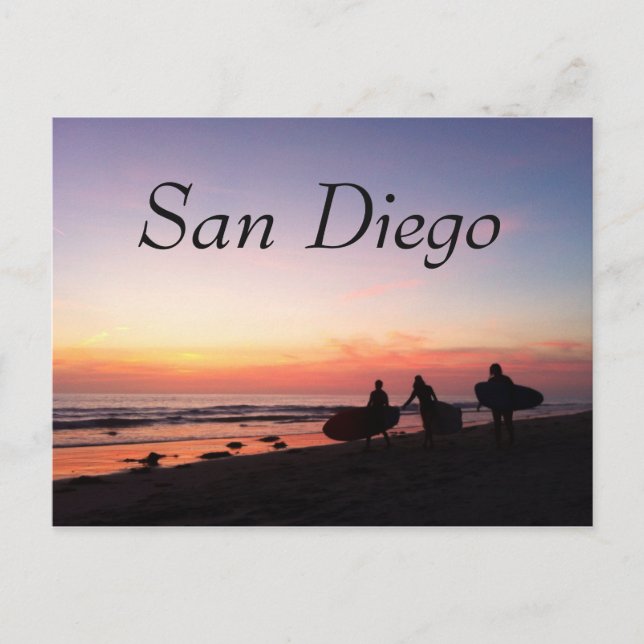 San Diego Surfers Postcard (Front)