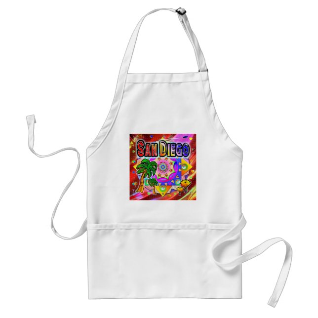 San Diego Tropical Friends Apron (Front)