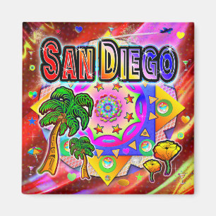 San Diego Tropical Friends Magnet