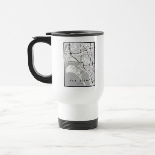 San Diego USA City Map Minimal Design Travel Mug