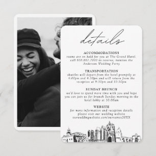 San Diego Wedding Details Enclosure Card