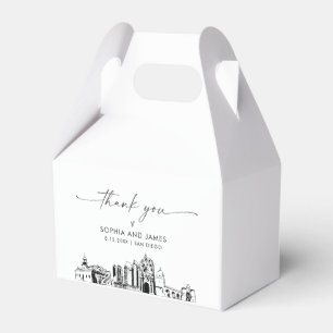San Diego Wedding Personalized Favour Box