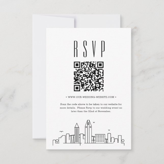 San Diego Wedding QR code RSVP (Front)