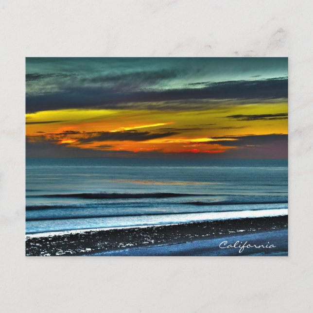 San Diego Winter Sunset Postcard (Front)