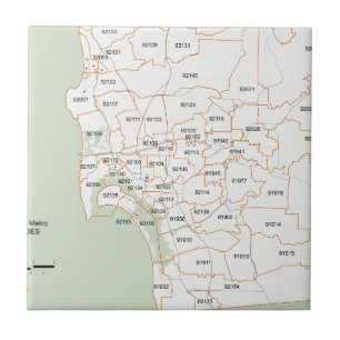San Diego Zip Code Map Tile