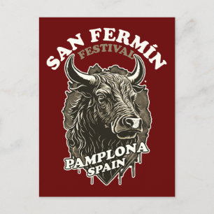 San Fermin Festival - Running Of The Bulls Postcard