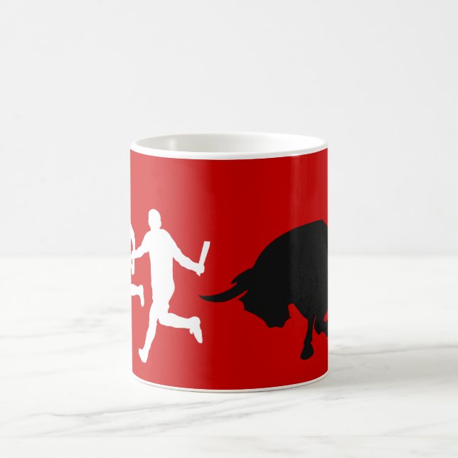 San Fermin, Pamplona: running with the bulls, Coffee Mug (Center)