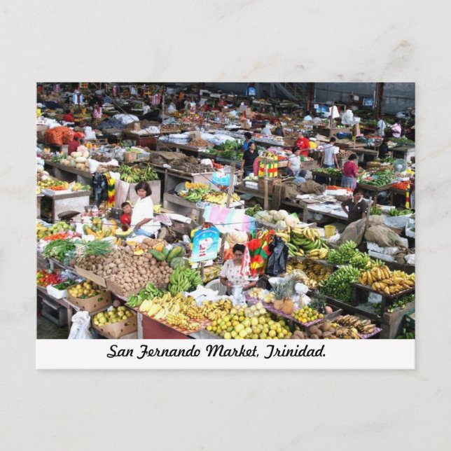San Fernando Market, Carte postale Trinidad (Devant)