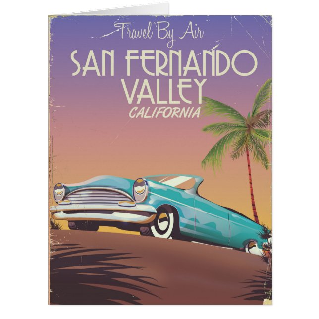 San Fernando Valley California vintage travel post (Front)