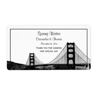 San Fran Skyline Etched BW H Bouteille d'eau