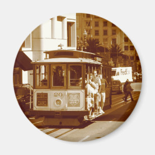 san fran trolley car magnet