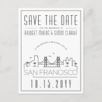 San Fran Wedding | Stylized Skyline Save the Date
