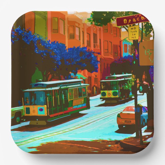 San Francisco 002 Paper Plate (Front)