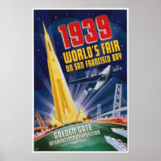 San Francisco 1939 World's Fair Vintage Poster (Front)