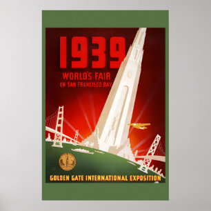 San Francisco 1939 World's Fair Vintage Style Poster