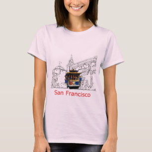 San Francisco 1986 art The MUSEUM Zazzle Drawing T-Shirt