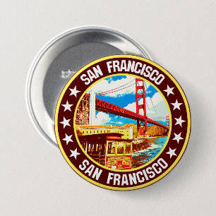 San Francisco 3 Inch Round Button