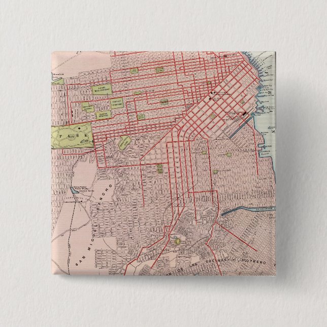 San Francisco 7 2 Inch Square Button (Front)