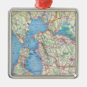 San Francisco and Vicinity Metal Ornament