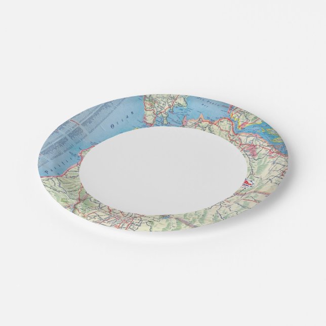 San Francisco and Vicinity Paper Plate (Angled)