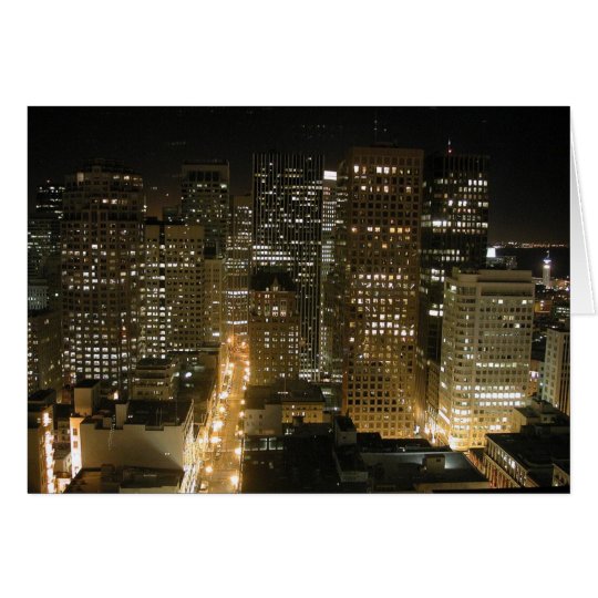 San Francisco at night Card