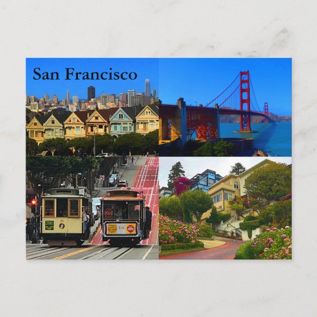 San Francisco Attractions #4 Postcard (Front)