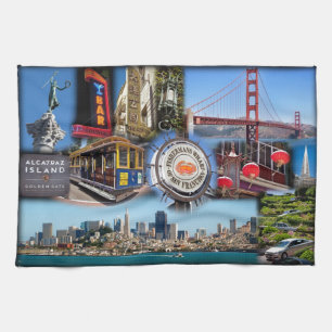 San Francisco Attractions Kitchen Towel