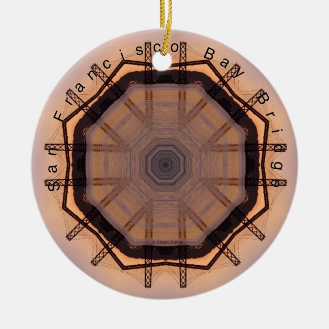 San Francisco Bay Bridge  Ceramic Ornament (Front)