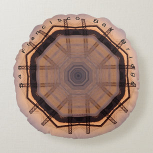 San Francisco Bay Bridge Round Pillow