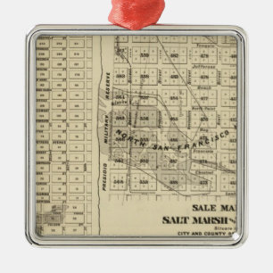 San Francisco Bay Salt Marsh 2 Metal Ornament