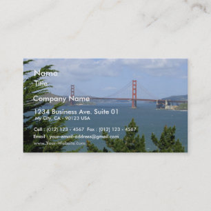 San Francisco Bay Seen From The Precidio Business Card
