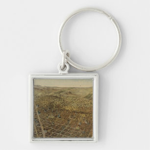 San Francisco Birds eye view Keychain