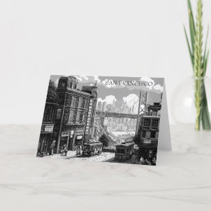 San Francisco Black and White greeting card