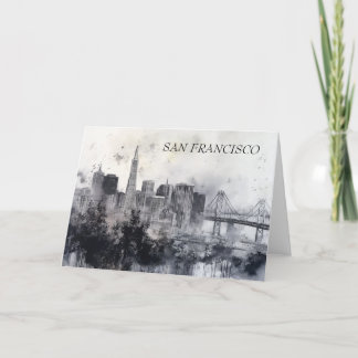 San Francisco Black and White greeting card
