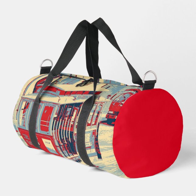 San Francisco blue red Duffle Bag (Left Corner)