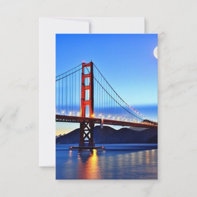 San Francisco Bridge Thank You Card Event Invites (Front)
