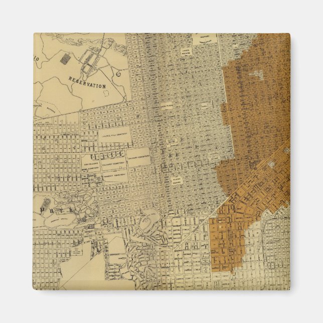 San Francisco burnt area, 1906 Magnet (Front)