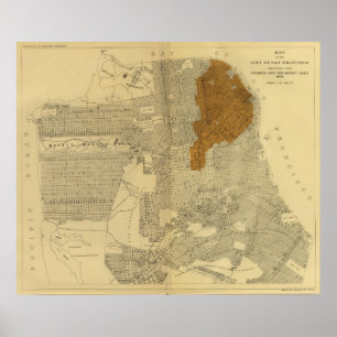 San Francisco burnt area, 1906 Poster