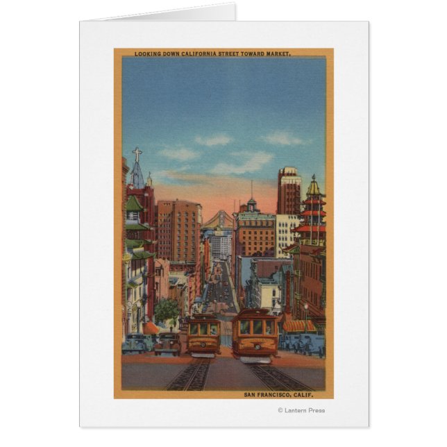 San Francisco, CA - Cable Cars going up (Front)