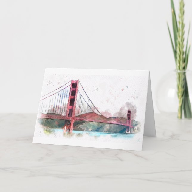 San Francisco, CA - Golden Gate Bridge Card (Front)