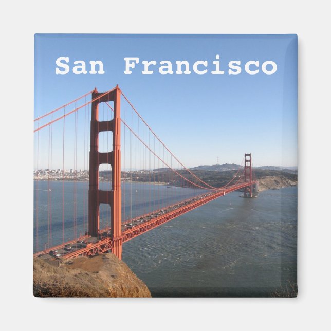 San Francisco CA, Golden Gate Bridge fridge magnet (Front)